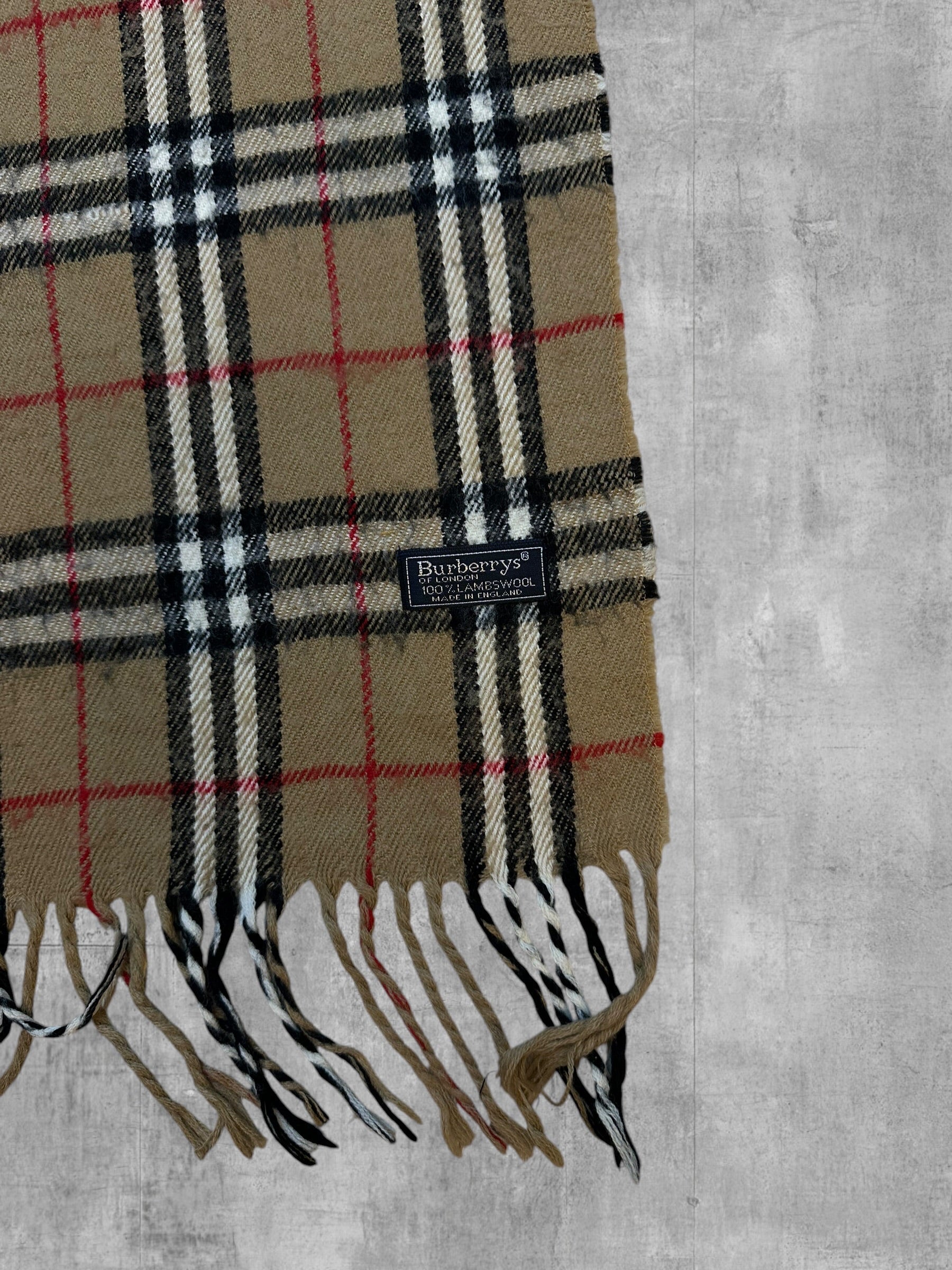 Burberry Schal Camel - Etikett