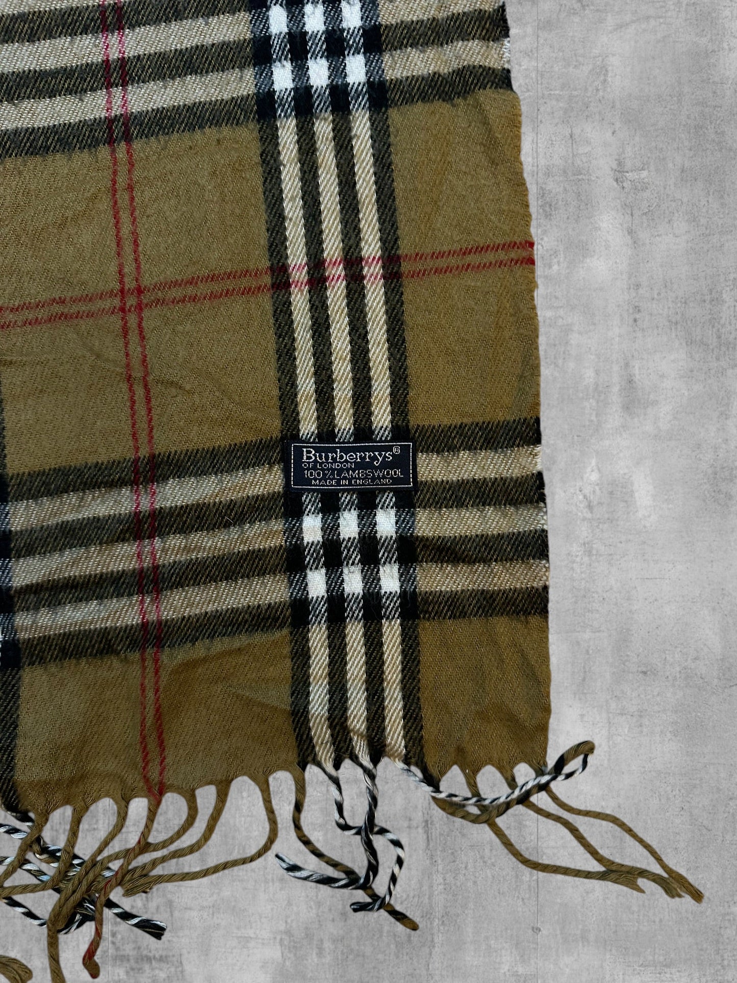 Burberry Schal Camel - Etikett
