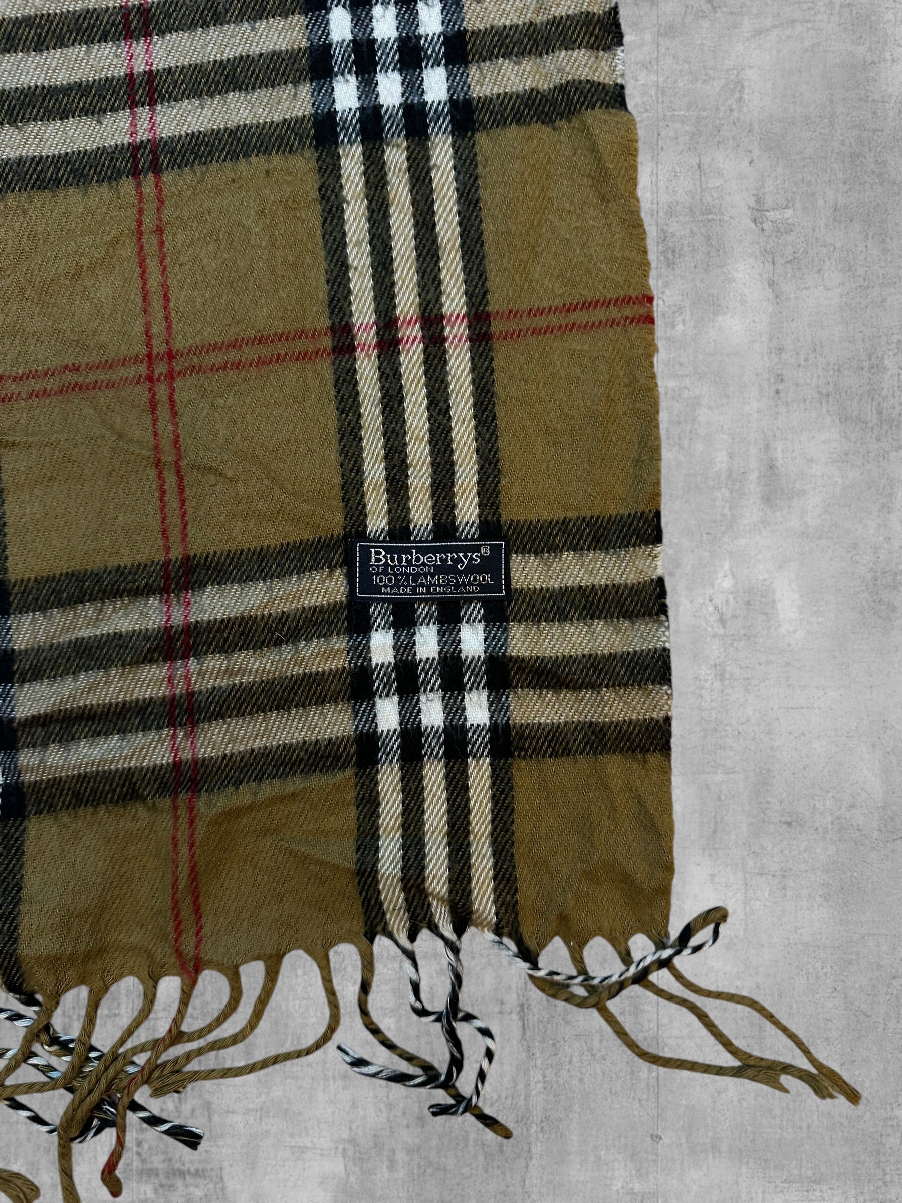 Burberry Schal Camel - Etikett