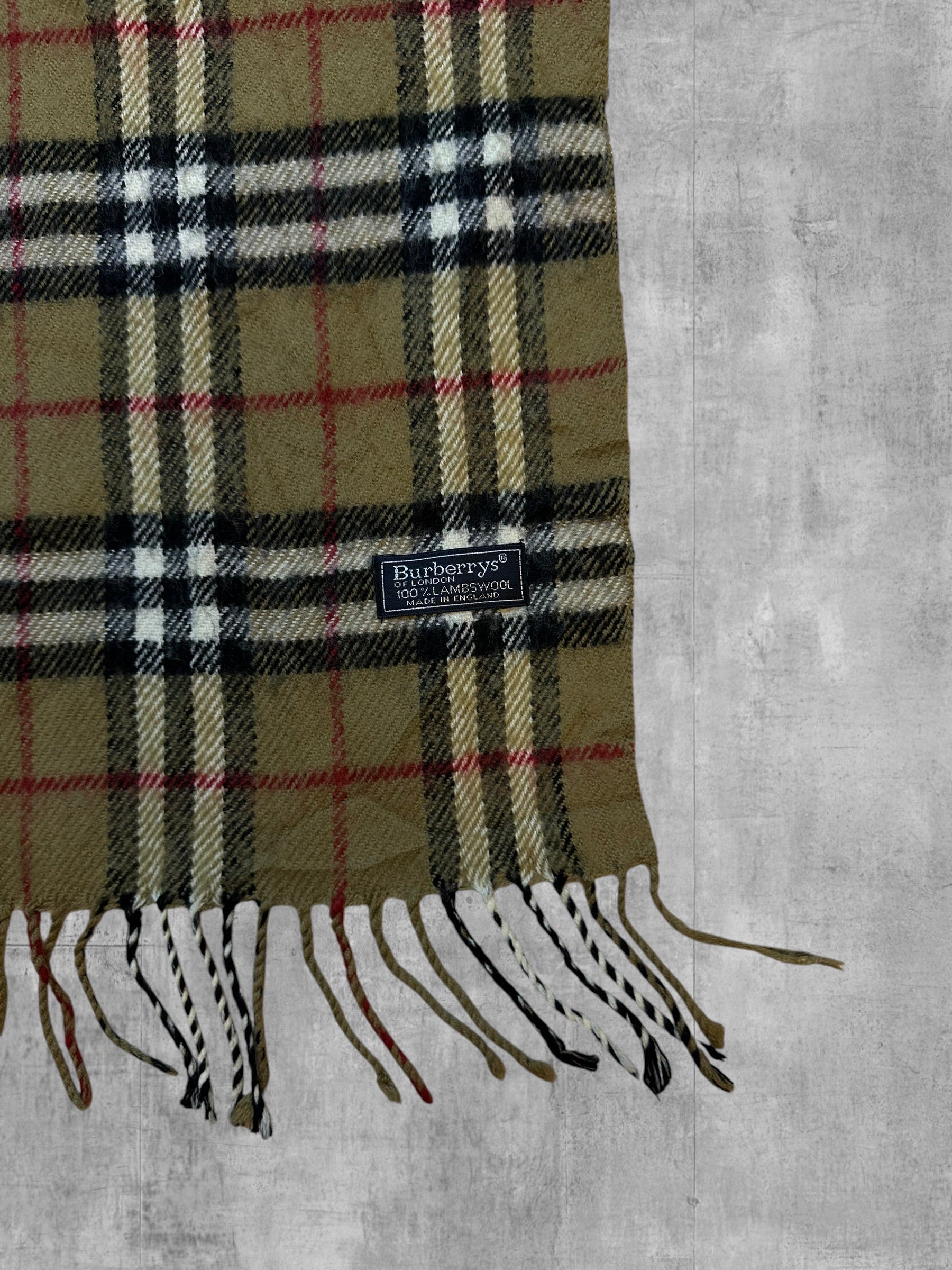 Burberry Schal Khaki - Etikett