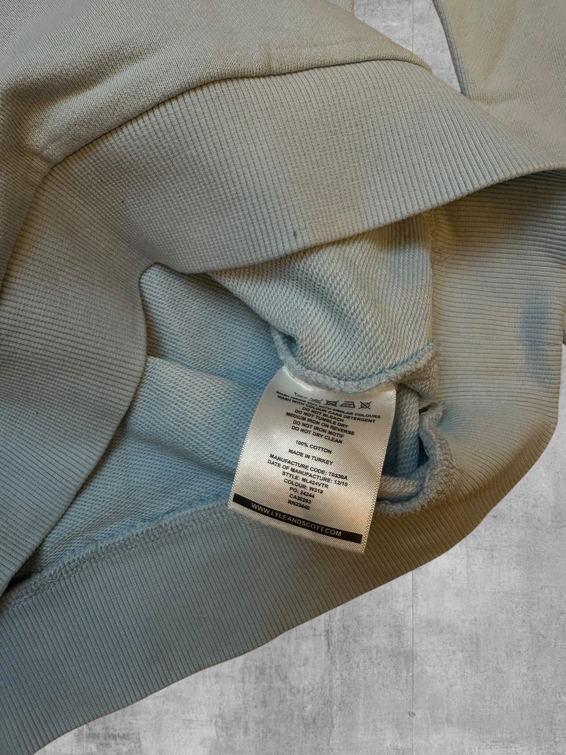 Lyle & Scott Sweatshirt Hellblau - Etikett