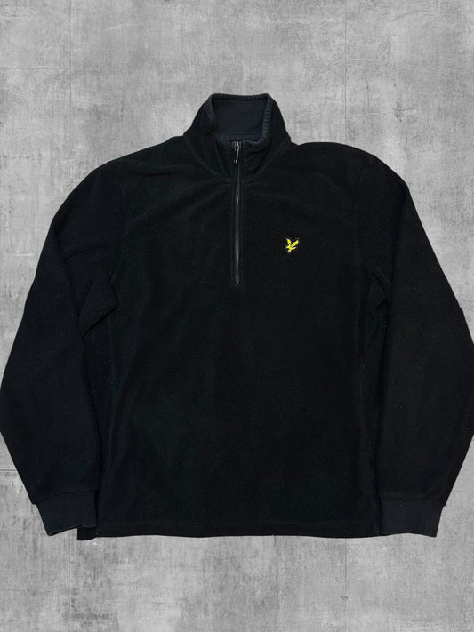 Lyle & Scott Fleece Half-Zip Schwarz - Vorderseite