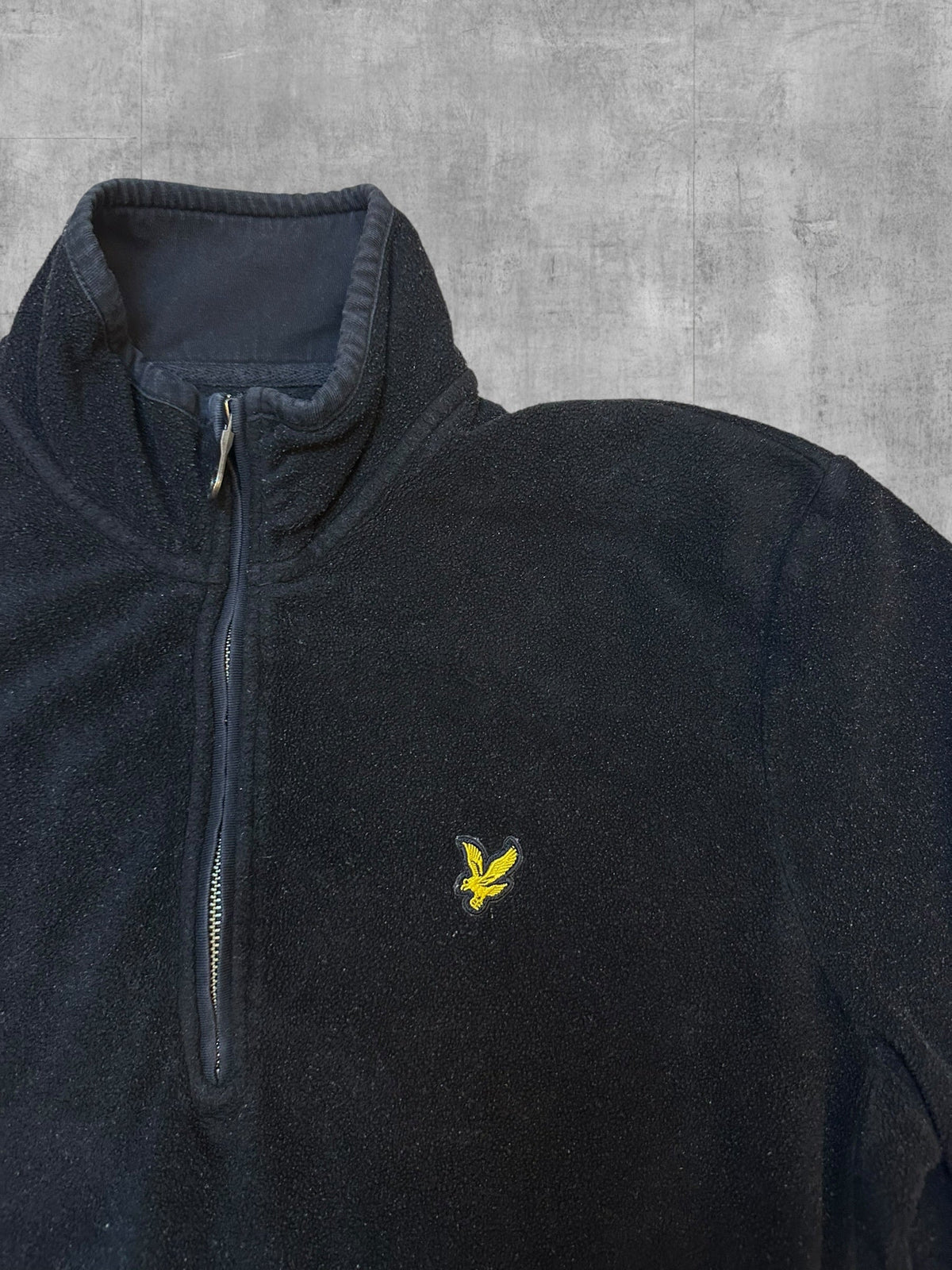 Lyle & Scott Fleece Half-Zip Schwarz - Logo