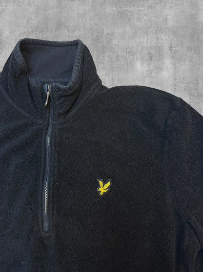 Lyle & Scott Fleece Half-Zip Schwarz - Logo