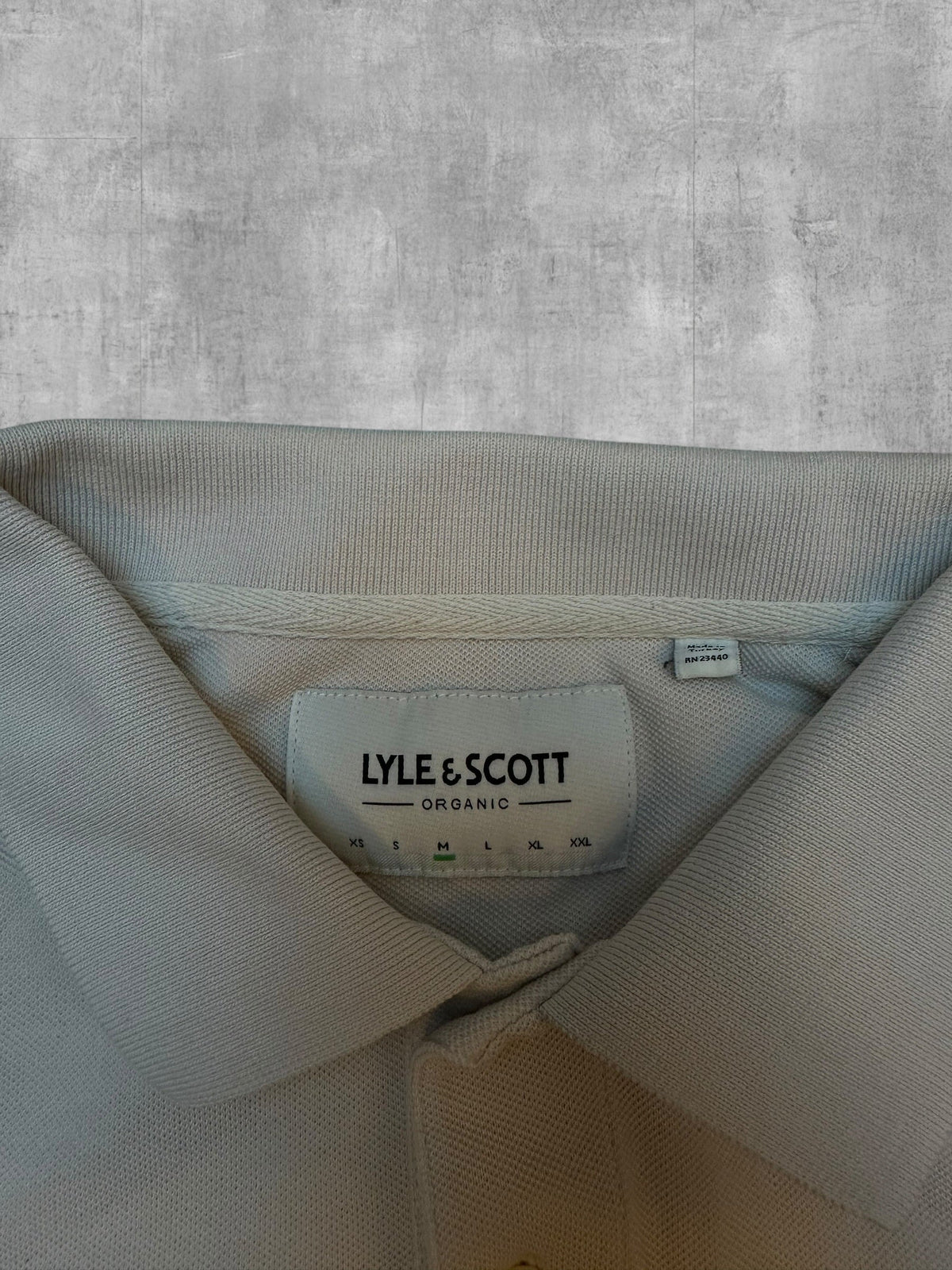 Lyle & Scott Poloshirt Beige M - Nackentag