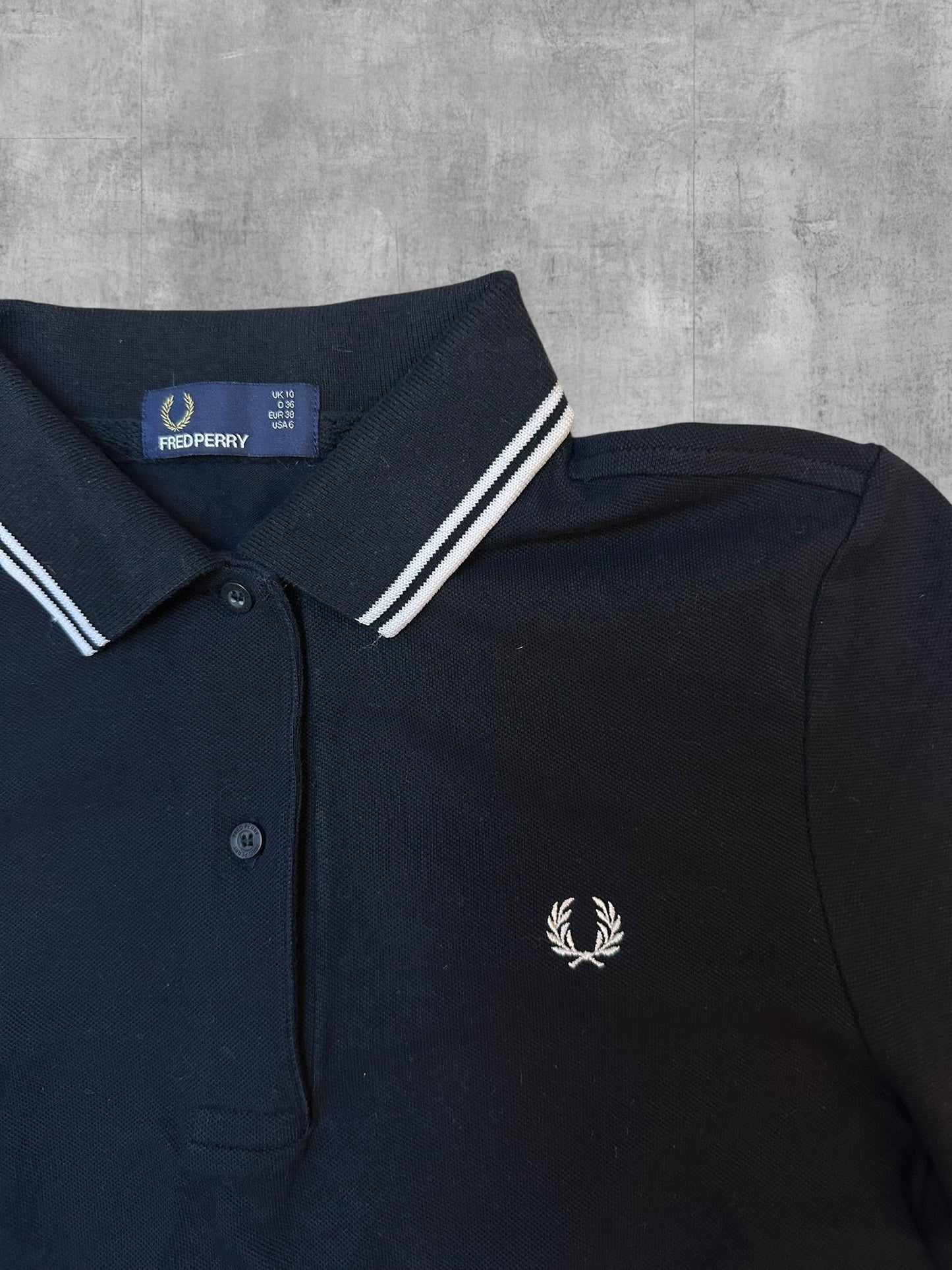 Fred Perry Polokleid Navy S - Logo