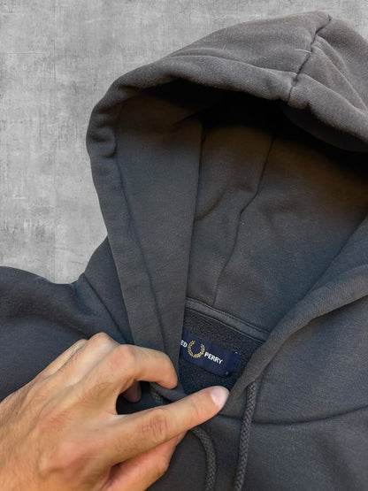Fred Perry Hoodie Anthrazit S - Nackentag