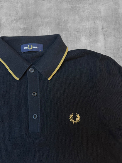 Fred Perry Poloshirt Schwarz Gold XS - Logo