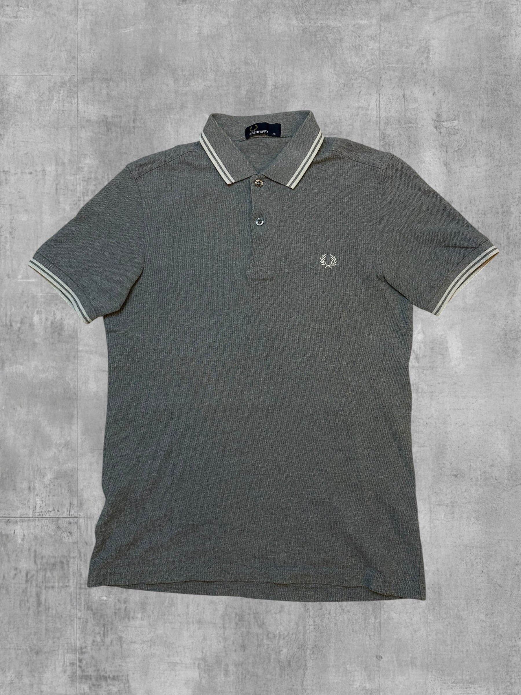 Fred Perry Poloshirt Grau Meliert XS - Vorderseite