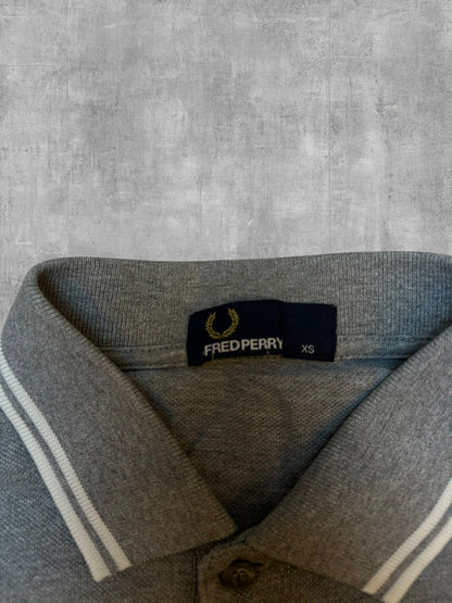 Fred Perry Poloshirt Grau Meliert XS - Nackentag