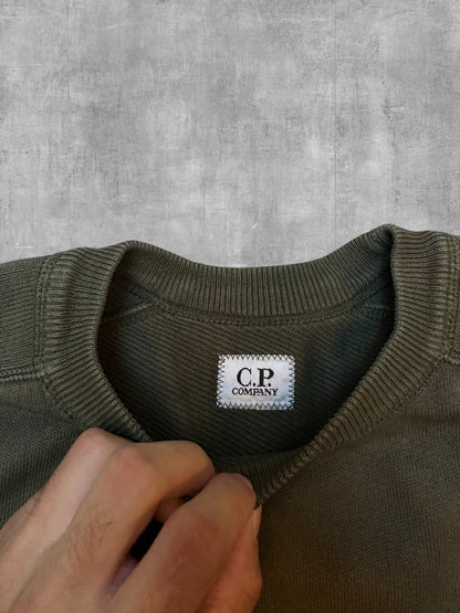 C.P. Company Sweatshirt Oliv S - Nackentag