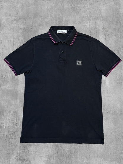 Stone Island Poloshirt Schwarz Pink M - Vorderseite