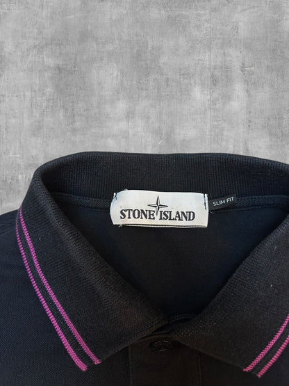 Stone Island Poloshirt Schwarz Pink M - Nackentag