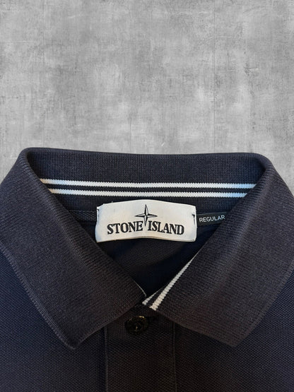 Stone Island Poloshirt Navy S - Nackentag