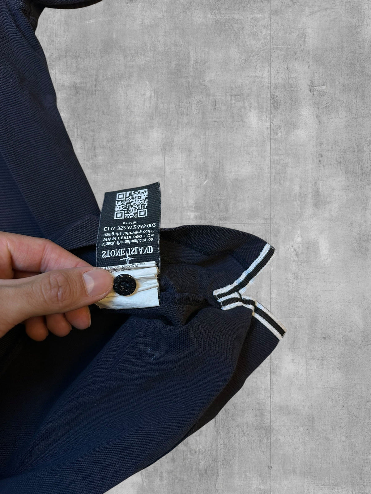 Stone Island Poloshirt Navy S - Etikett