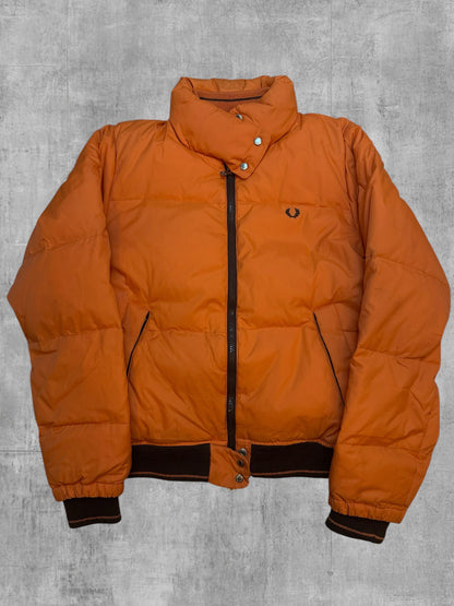 Fred Perry Down Jacket Puffer Jacket Orange M