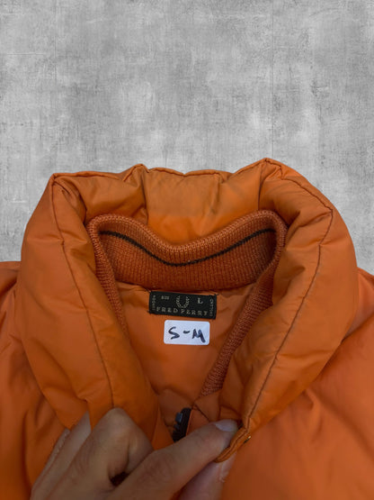 Fred Perry Down Jacket Puffer Jacket Orange M