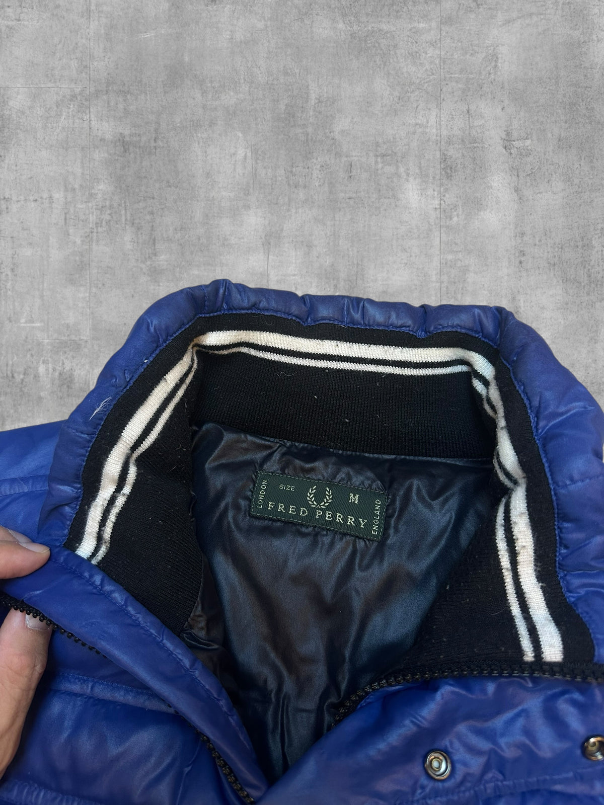 Fred Perry Daunenjacke Pufferjacke Blau M
