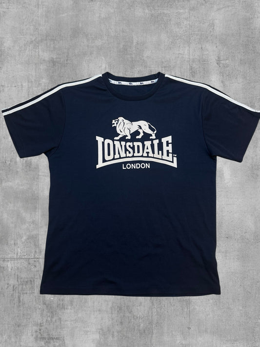 Lonsdale London T-Shirt Navy Blau Weiß M