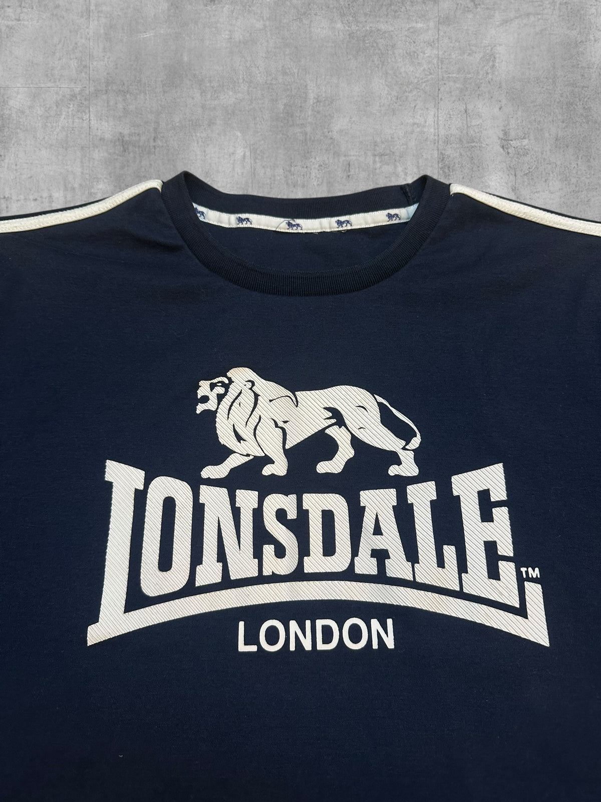 Lonsdale London T-Shirt Navy Blau Weiß M