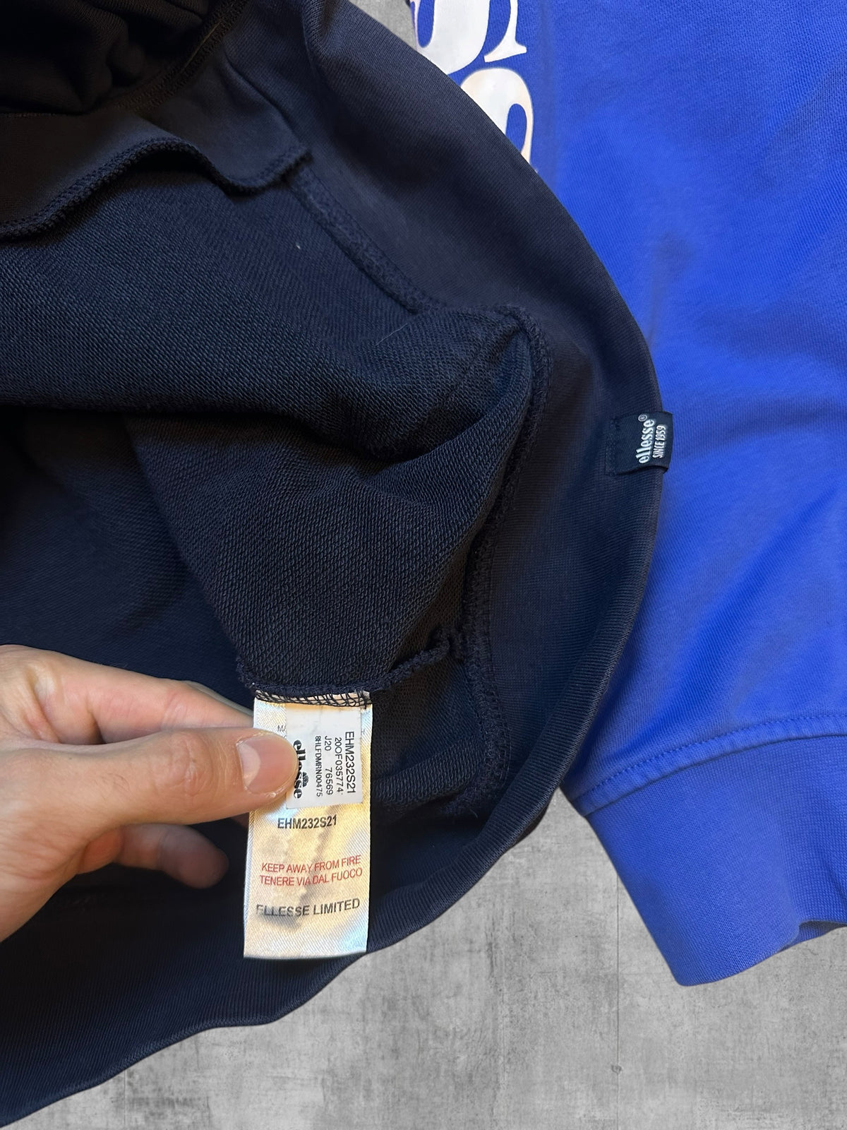 Ellesse Kapuzenjacke Zip Hoodie Navy Blau Blau XL