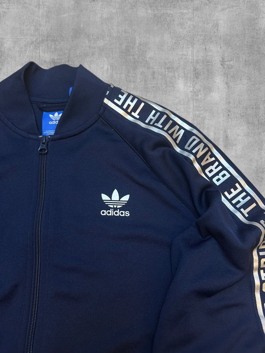 Adidas Originals Track Jacket Navy Blue Silver M