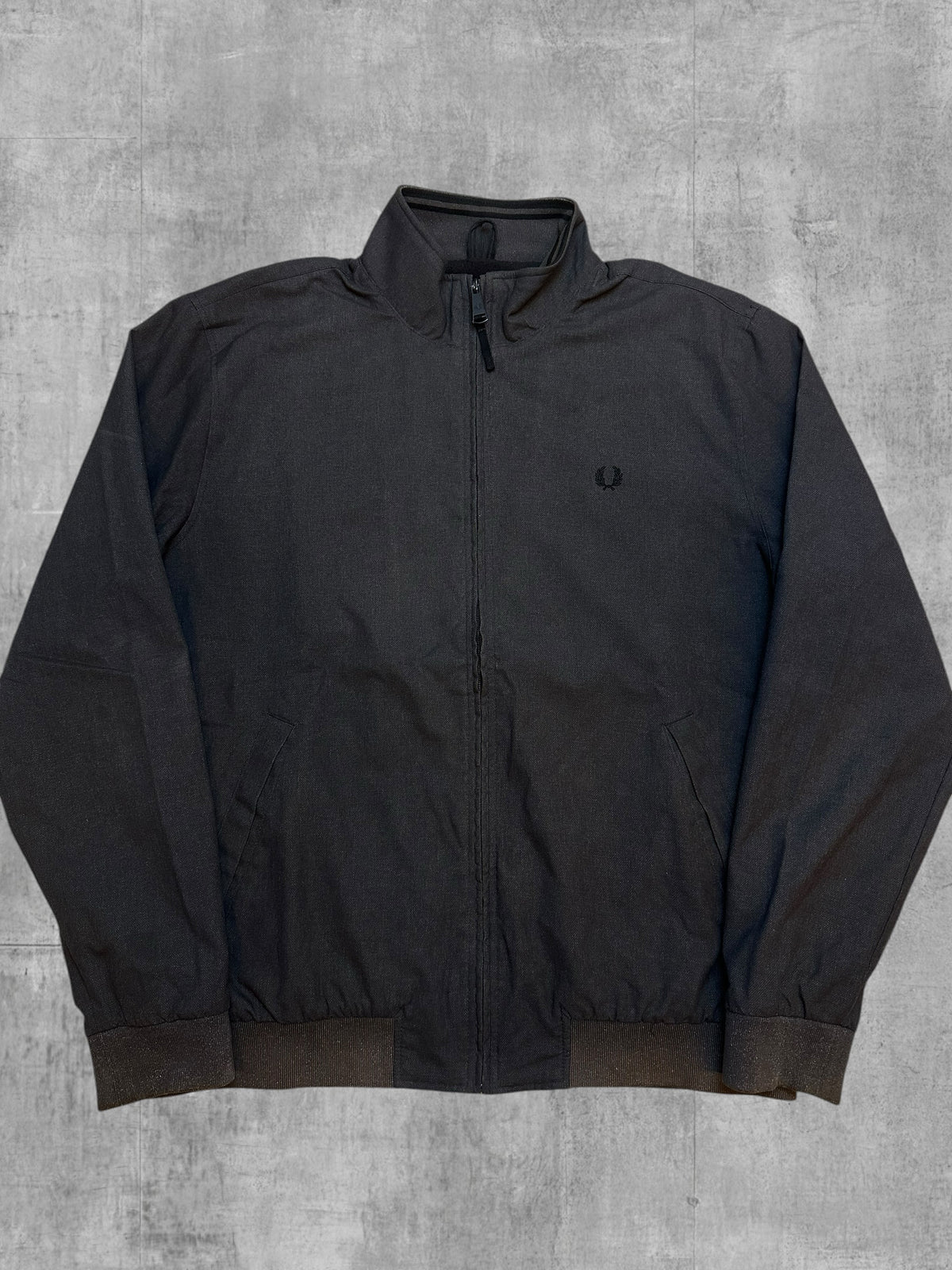 Fred Perry Jacke Übergangsjacke Bomberjacke Dunkelgrau Schwarz L