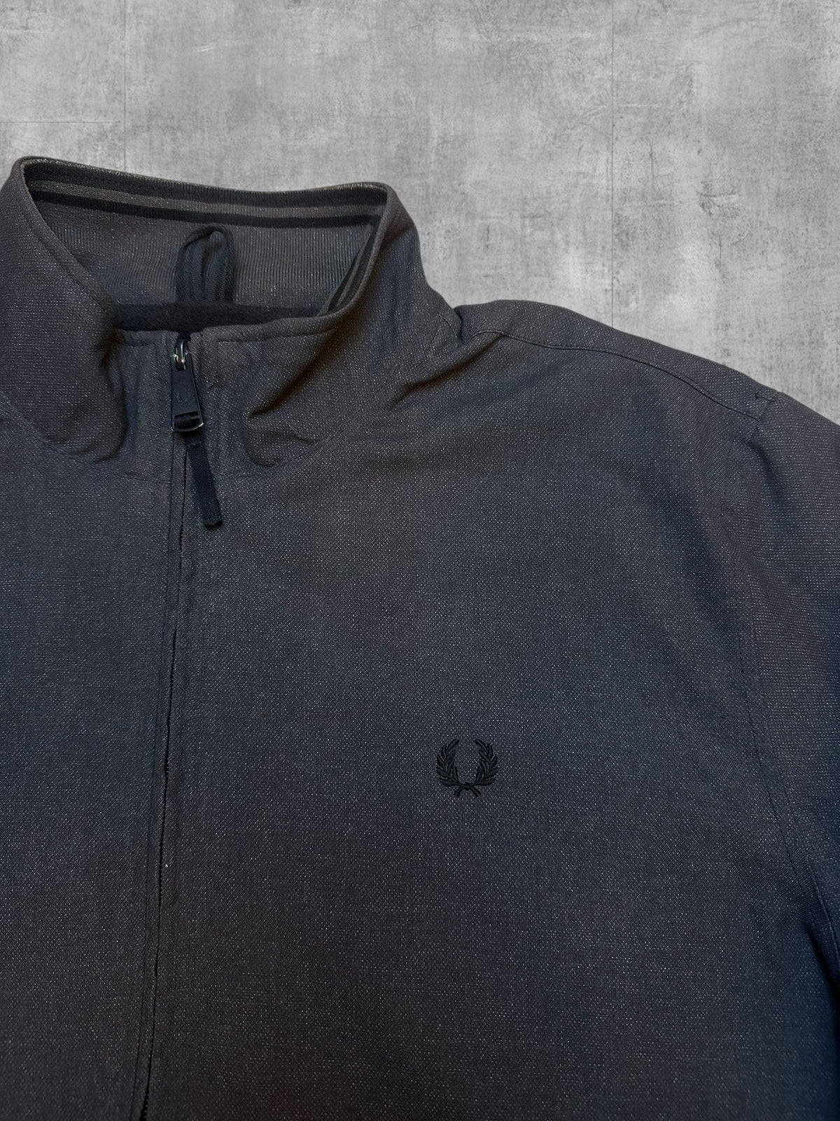 Fred Perry Jacke Übergangsjacke Bomberjacke Dunkelgrau Schwarz L