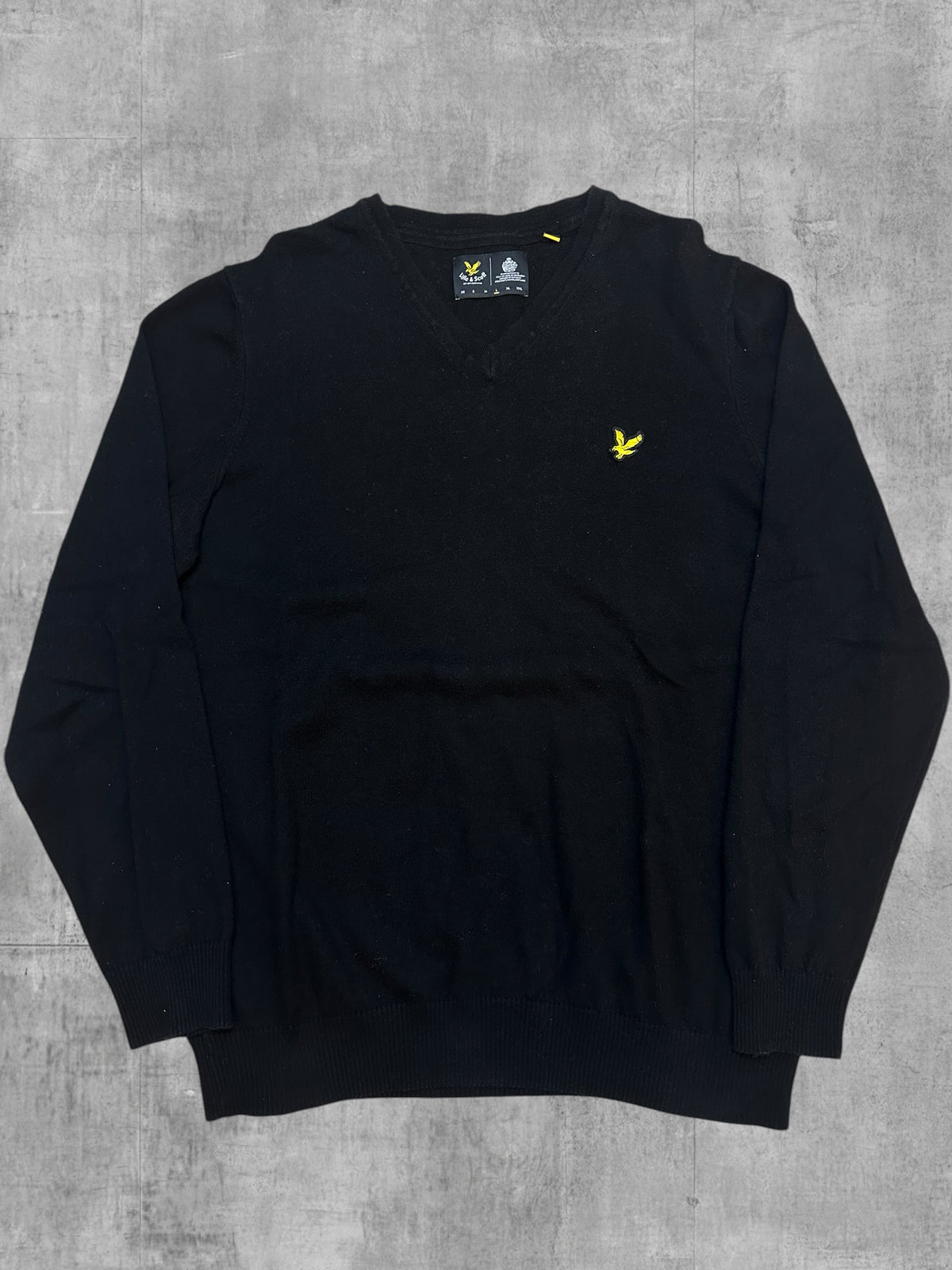 Lyle & Scott V-Neck Pullover Strickpullover Schwarz L
