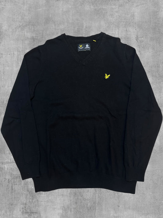 Lyle & Scott V-Neck Pullover Strickpullover Schwarz L