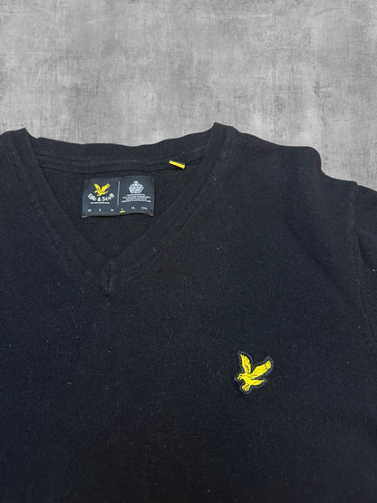 Lyle & Scott V-Neck Pullover Strickpullover Schwarz L
