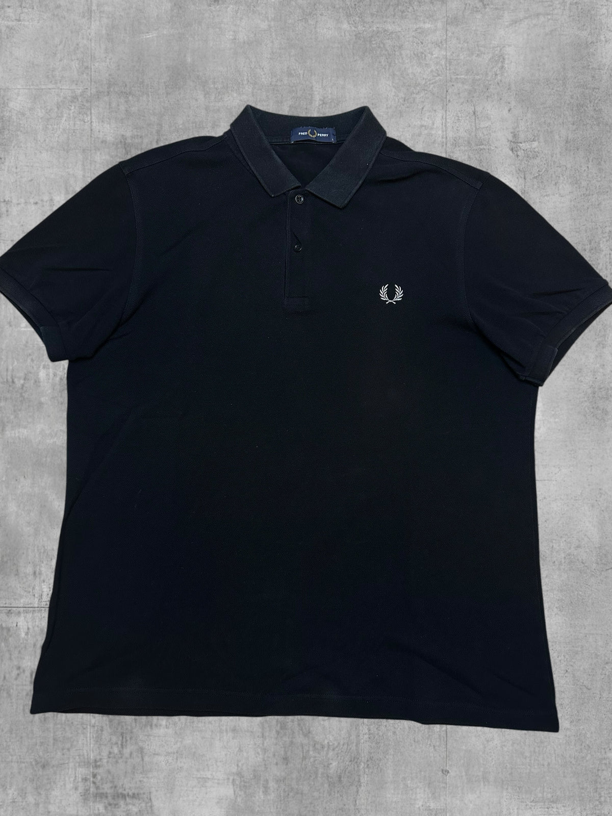 Fred Perry Polo Shirt Schwarz Weiß L