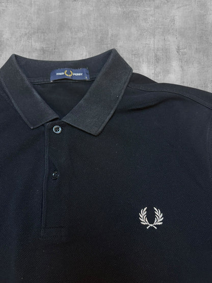 Fred Perry Polo Shirt Schwarz Weiß L