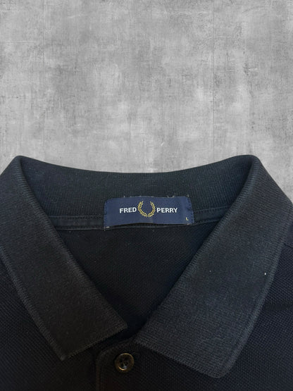 Fred Perry Polo Shirt Schwarz Weiß L