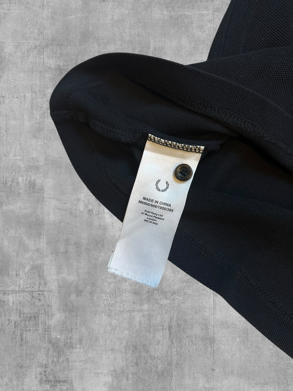 Fred Perry Polo Shirt Schwarz Weiß L