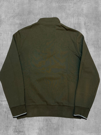 Fred Perry Quarter Zip Pullover Olivgrün M