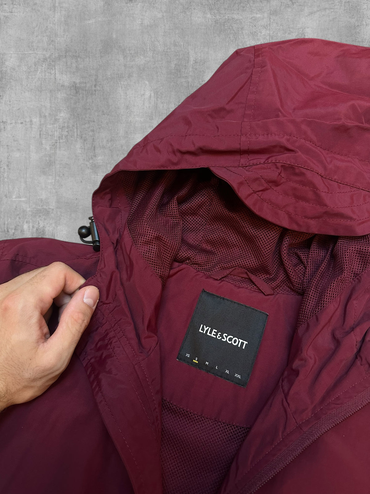 Lyle & Scott Regenjacke Windbreaker Weinrot S