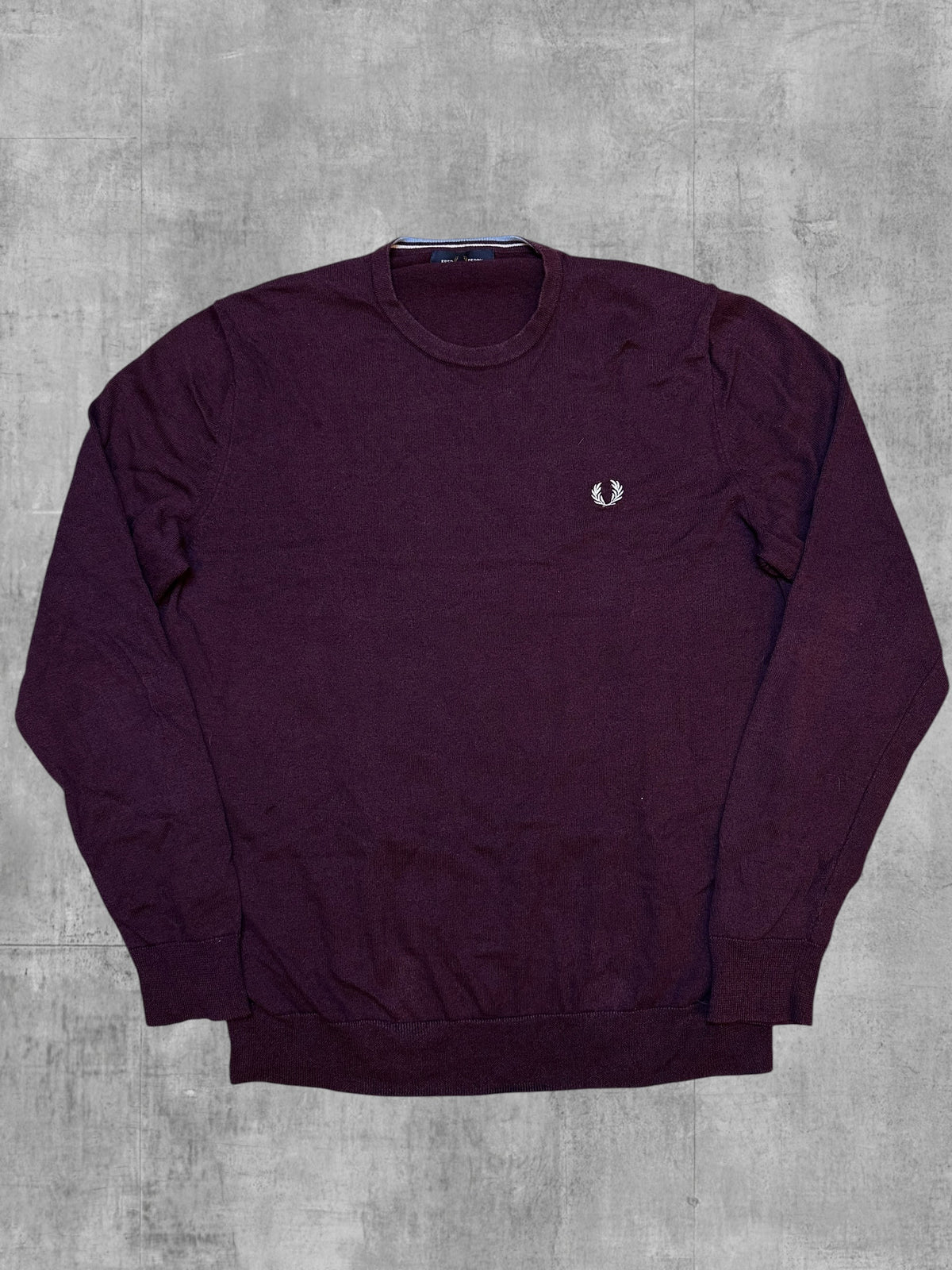 Fred Perry Strickpullover Weinrot XL Vorderseite