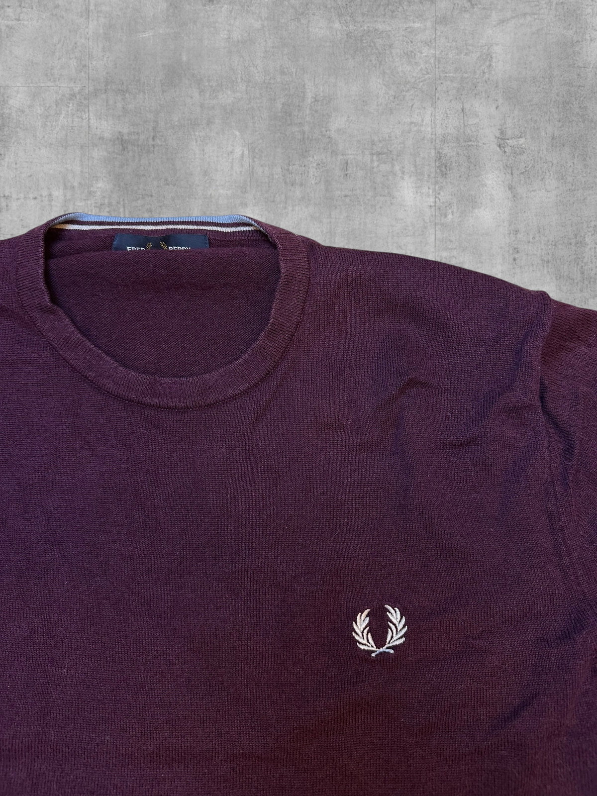 Fred Perry Strickpullover Weinrot XL Logo