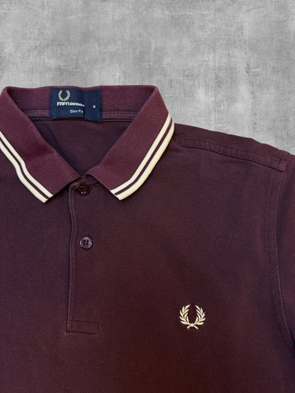 Fred Perry Polo Shirt Bordeaux M Bild 2