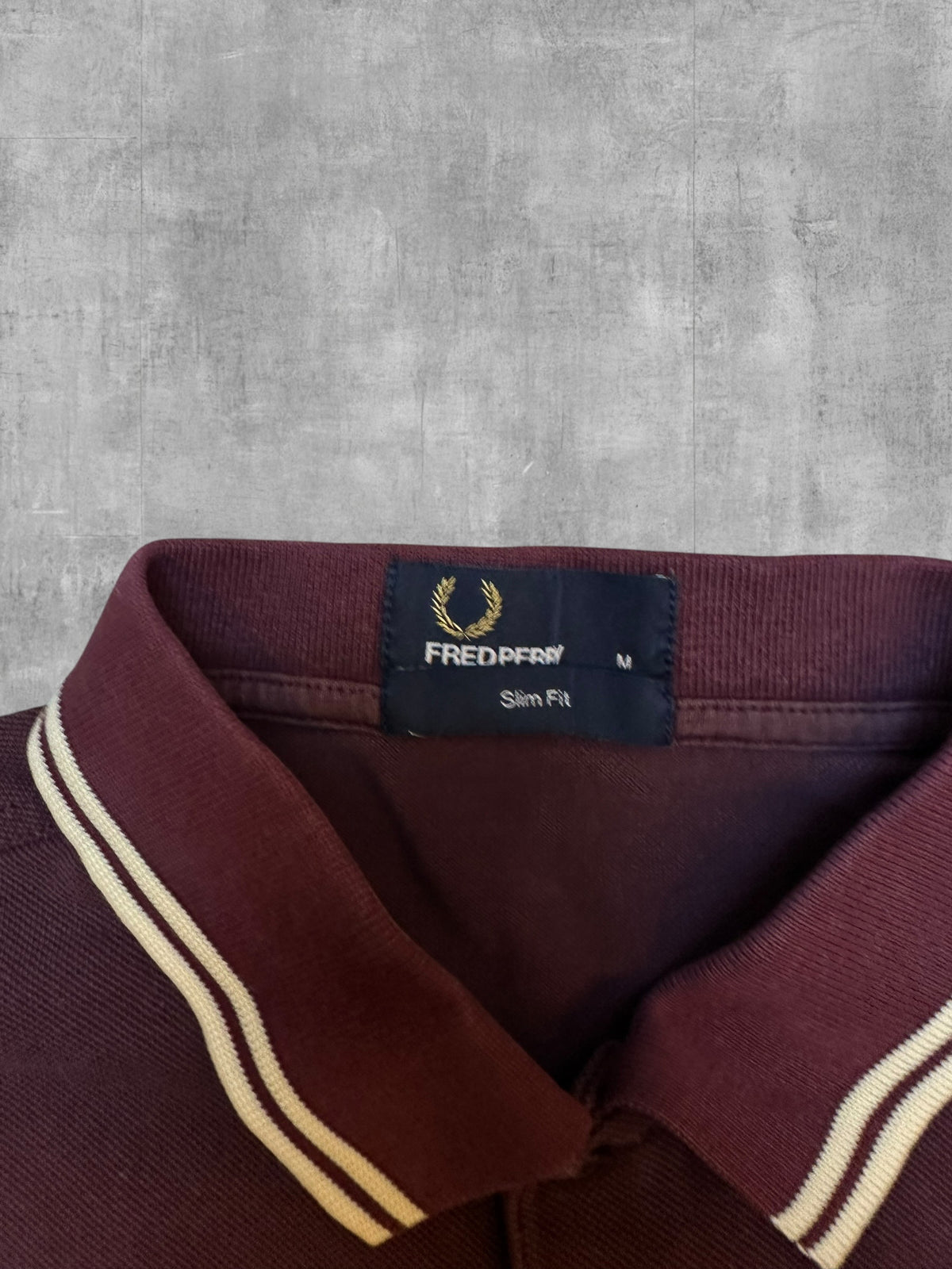 Fred Perry Polo Shirt Bordeaux M Bild 3