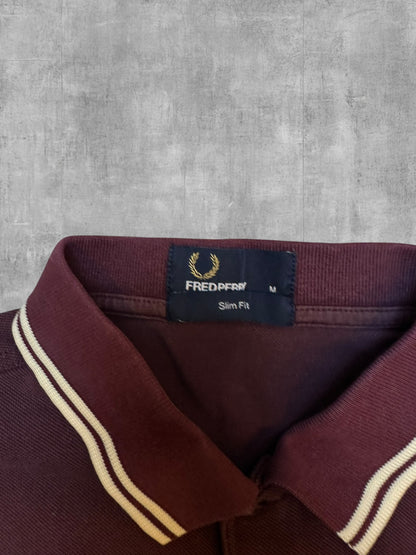 Fred Perry Polo Shirt Bordeaux M Bild 3