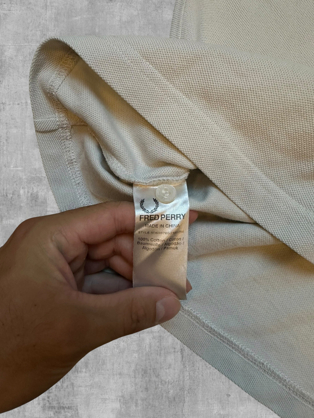Fred Perry Polo Shirt Creme M Bild 4