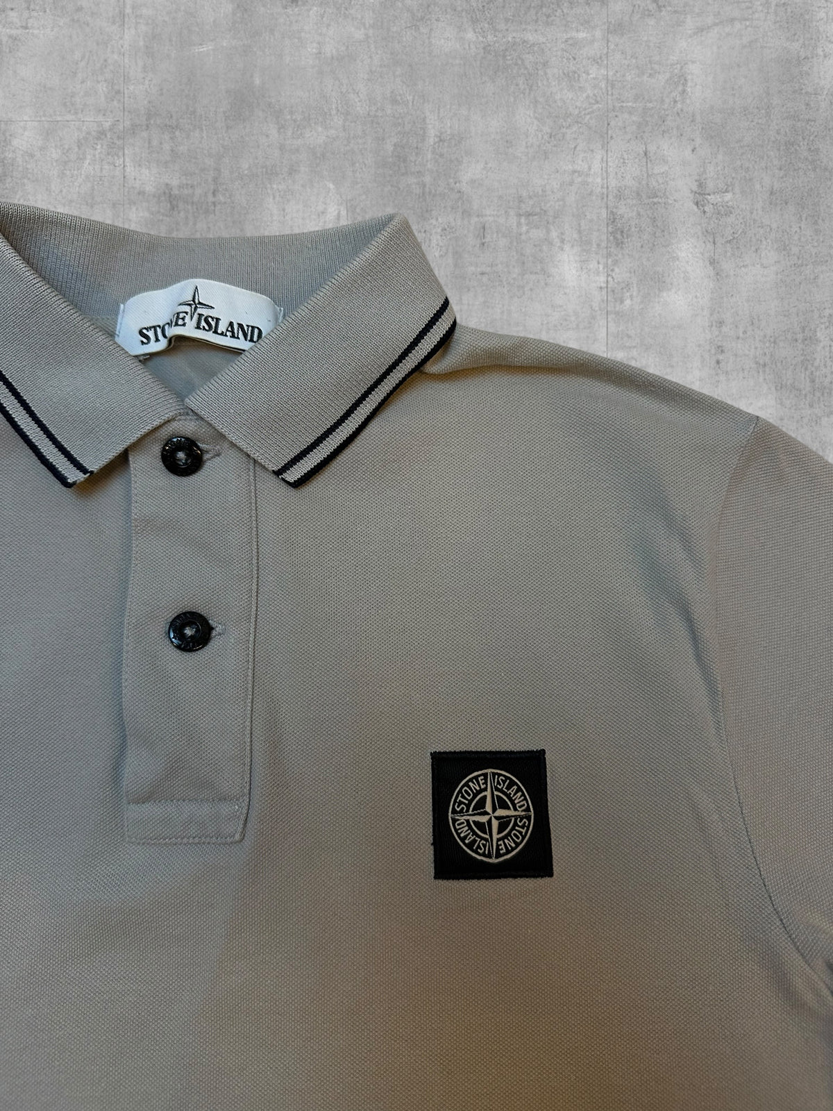 Stone Island Polo Shirt Beige Grau S Bild 2