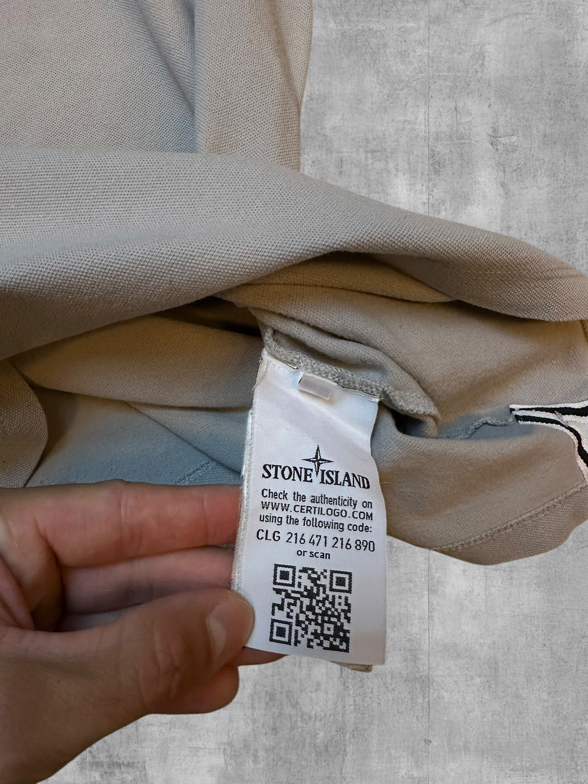 Stone Island Polo Shirt Beige Grau S Bild 5