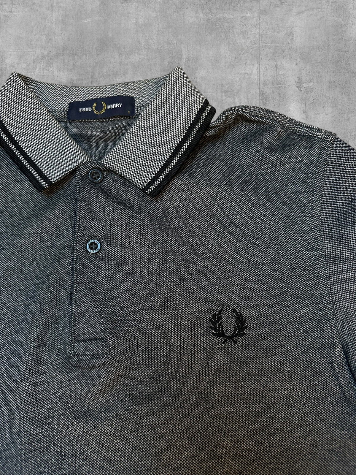 Fred Perry Poloshirt Grau Meliert S