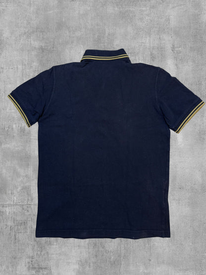 Fred Perry Poloshirt Schwarzblau Gold S