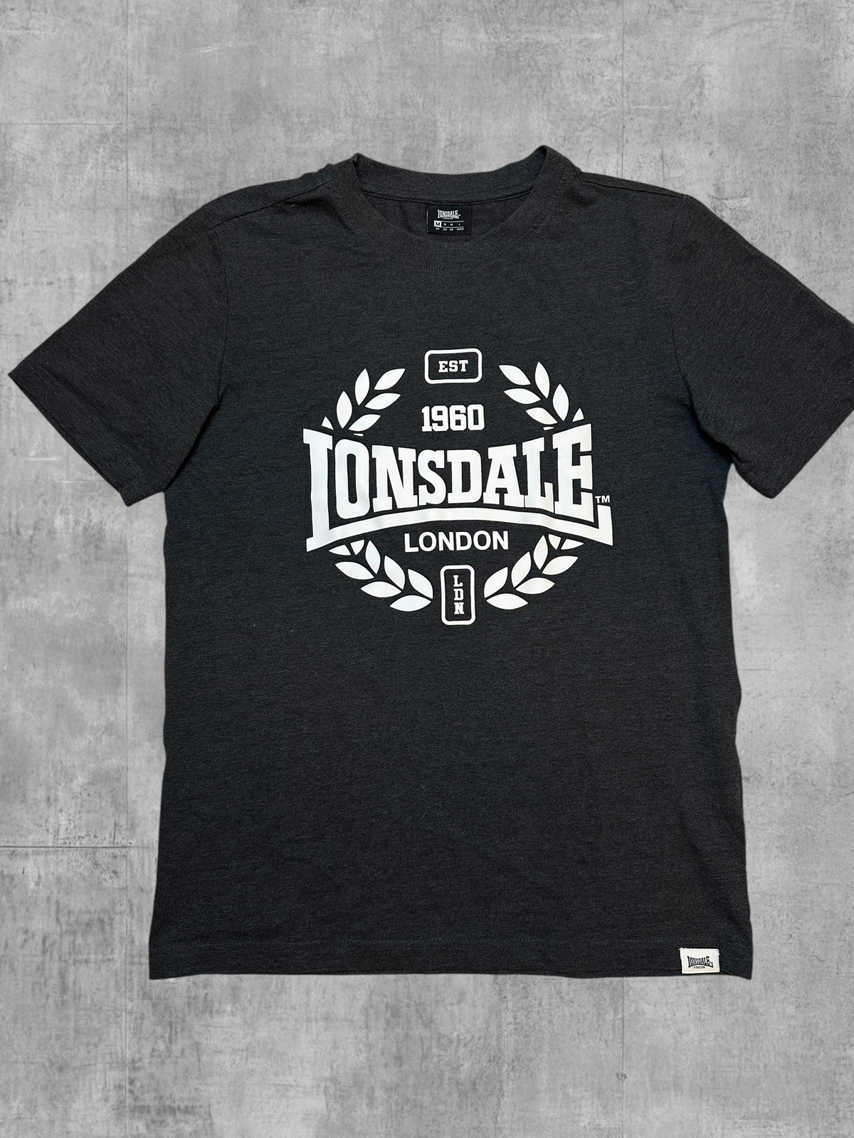 Lonsdale T-Shirt Dunkelgrau Schwarz Weiß M