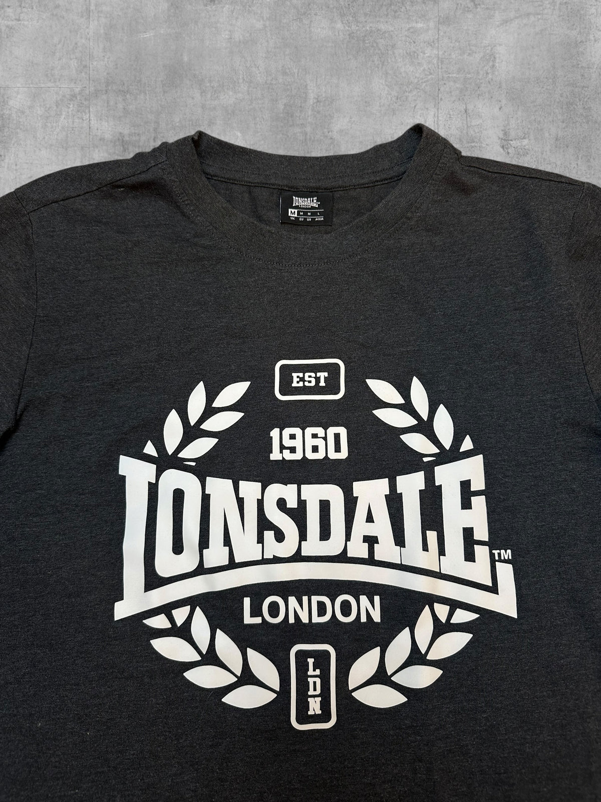 Lonsdale T-Shirt Dunkelgrau Schwarz Weiß M