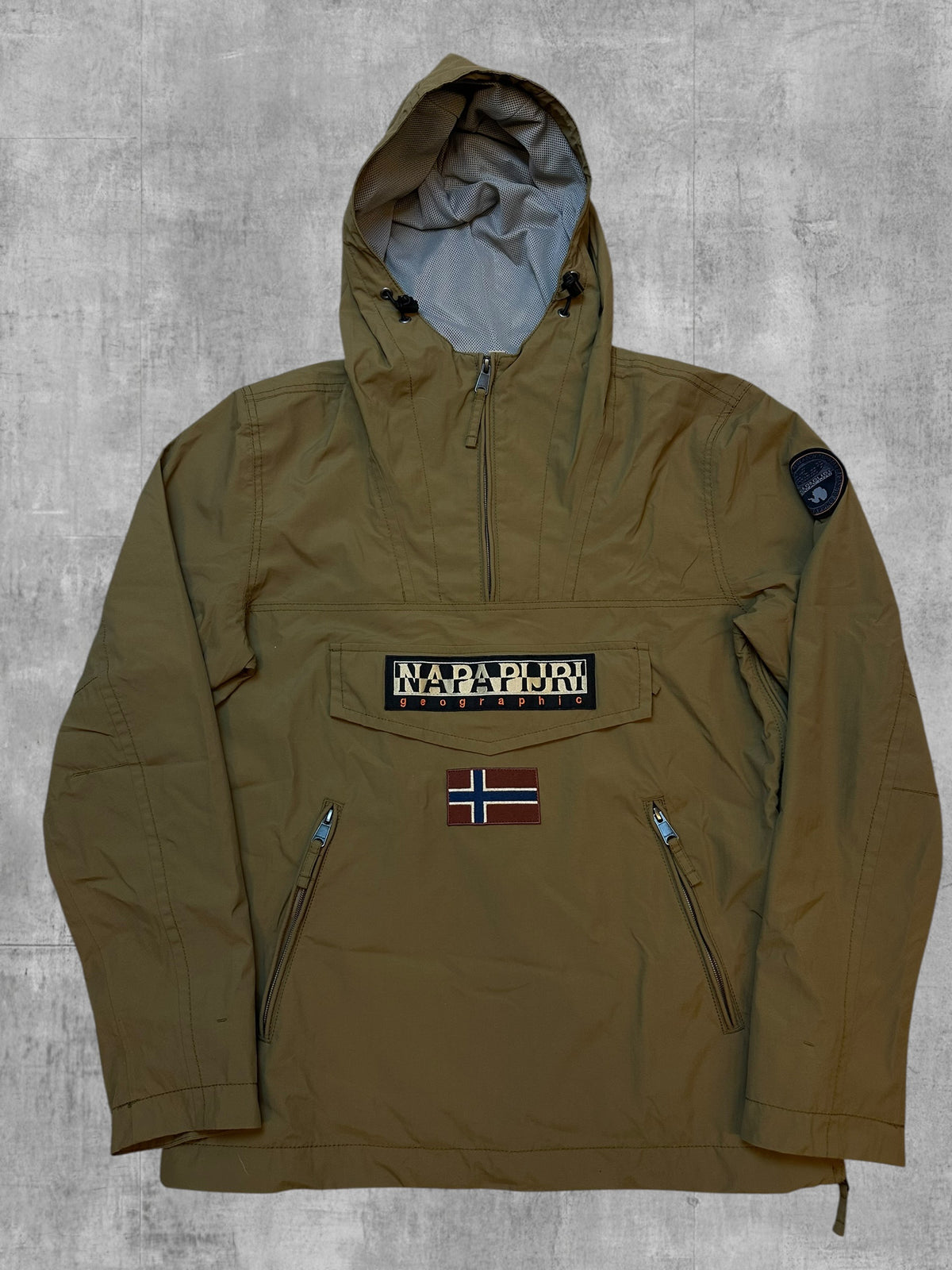 Napapijri Windbreaker Rain Jacket Khaki M